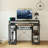 Computer Desk With Keyboard Tray, 47 Inch Office Desk With Monitor Stand And Storage Shelves, Music Studio Desk Workstation, Work Table For Home Office, Black