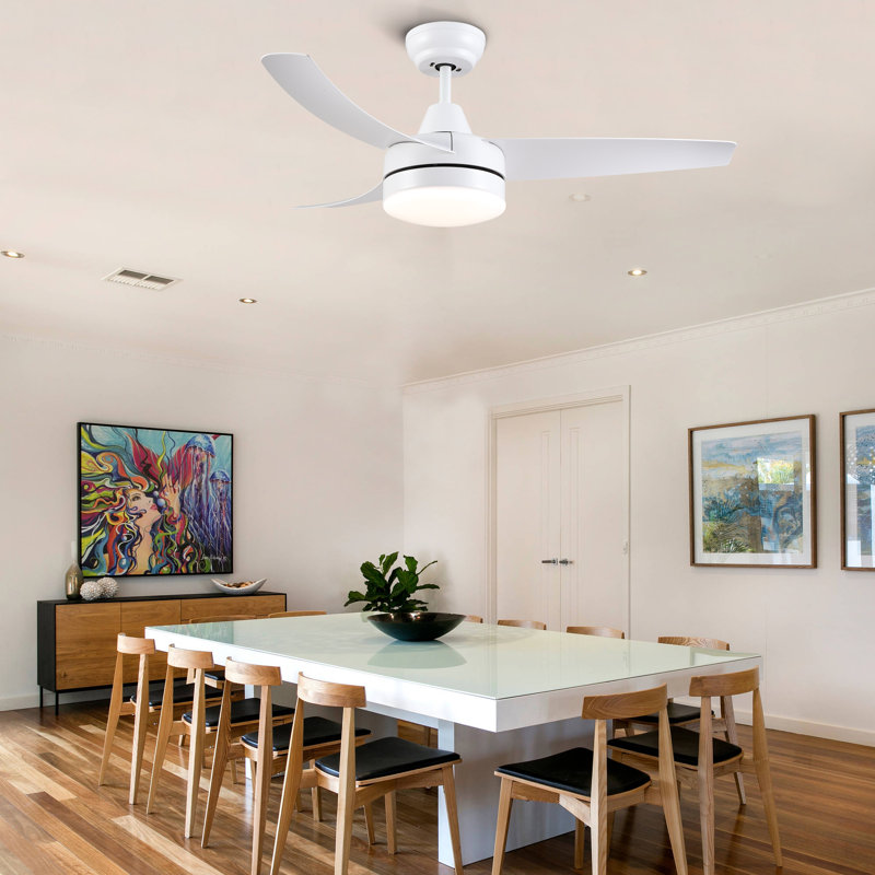 Small-CF 42'' Ceiling Fan with LED Lights, White