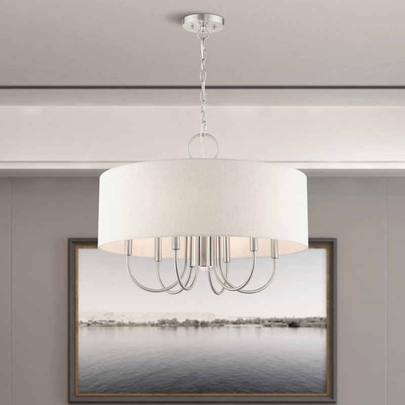 Lustre tambour Winscombe, Nickel brossé
