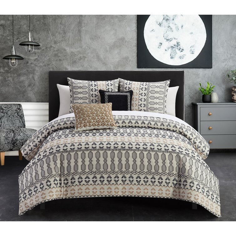 Foundry Select Ozment Cotton Geometric Comforter Set & Reviews