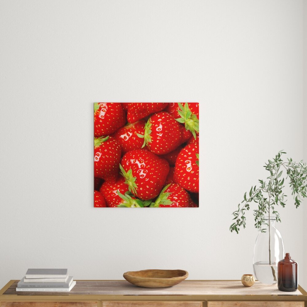 Leinwandbild Leckere frische Erdbeeren