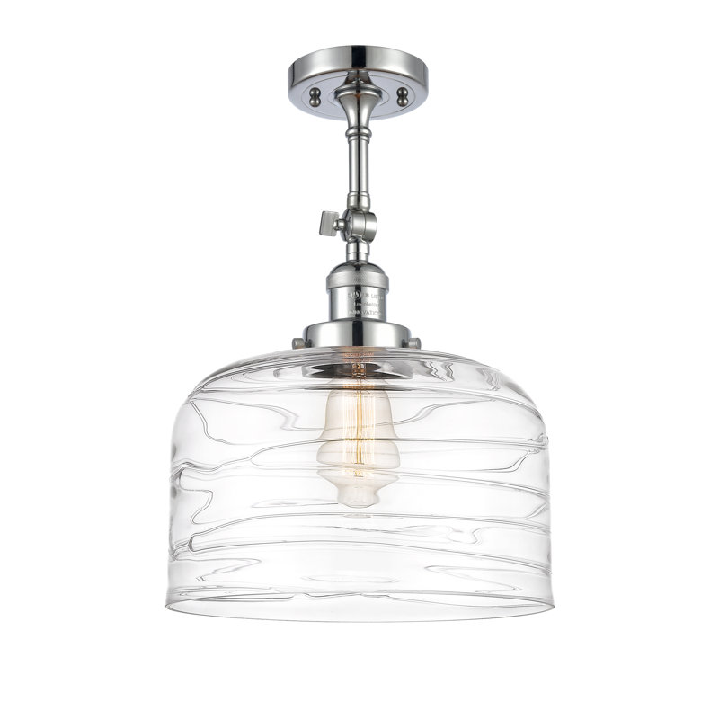 Plafonnier semi-encastré Areyana, Ampoule non incluse, Chrome poli