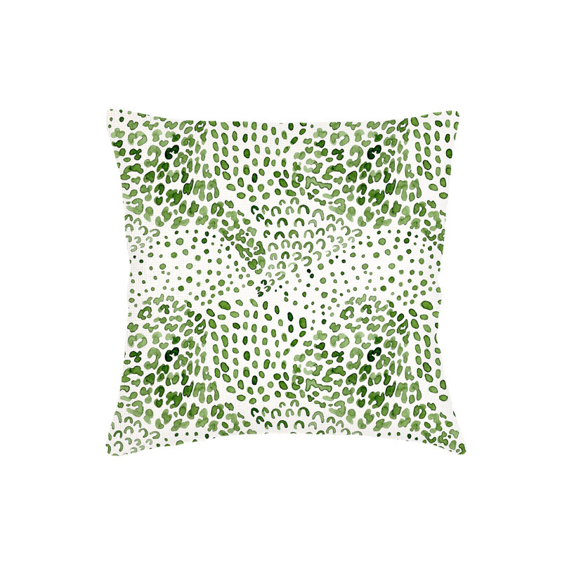 Coussin vert en velours vert 26x26, Vert, Carré 26 po, Mélange de duvet