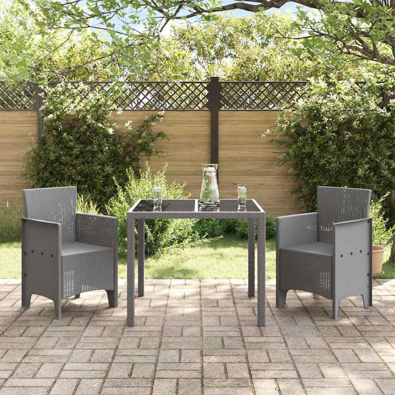 Patio Dining Side Chair, Light Grey