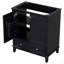 Meuble-lavabo 30 po sans lavabo, base seulement, armoire de salle de bain multifonctionnelle avec portes et tiroir, cadre solide et panneau de fibres à densité moyenne