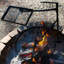  Dual Cooking Fire Pit Campfire Cookware
