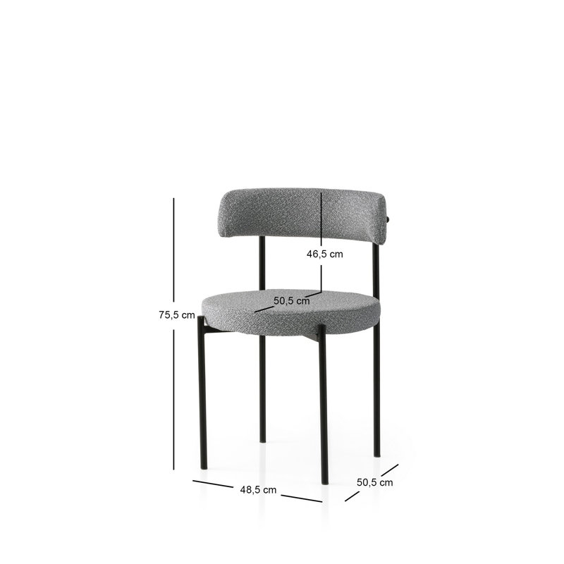 Ensemble de chaises (2 pièces), Gris