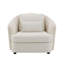 Chaise en lin beige Mariko avec coussin