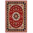 Albasa Collection Digital Print Cotton-Polyester Red Beige Brown Moroccan Rug-1057834009