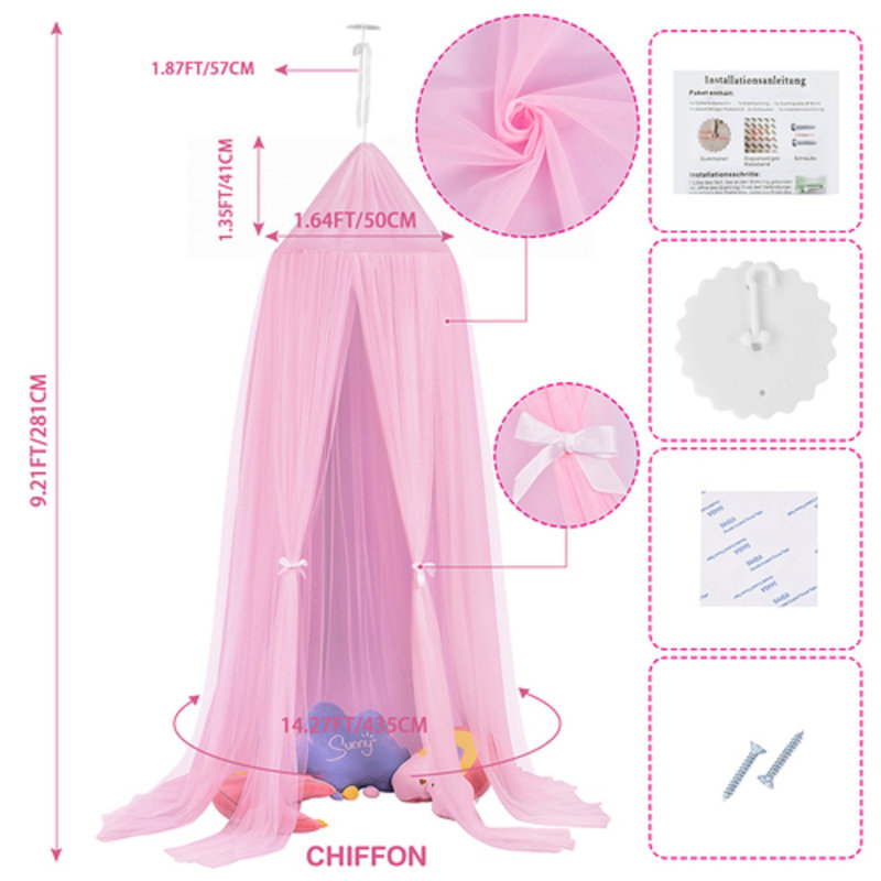 Buruis 19.5'' W x 93.6'' D Indoor Fabric Play Tent
