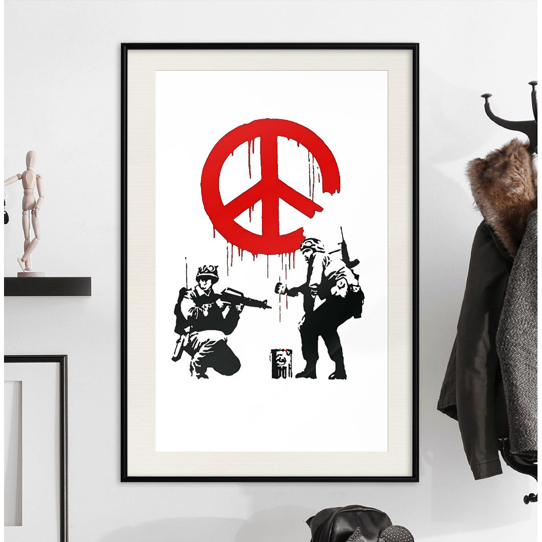 Banksy CND Soldiers I - Bilderrahmen Grafikdruck auf Papier