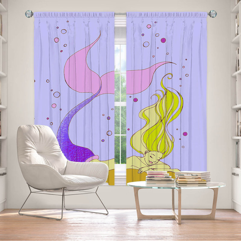 Room Darkening Curtain Pair, 40" W x 82" L, Lavender