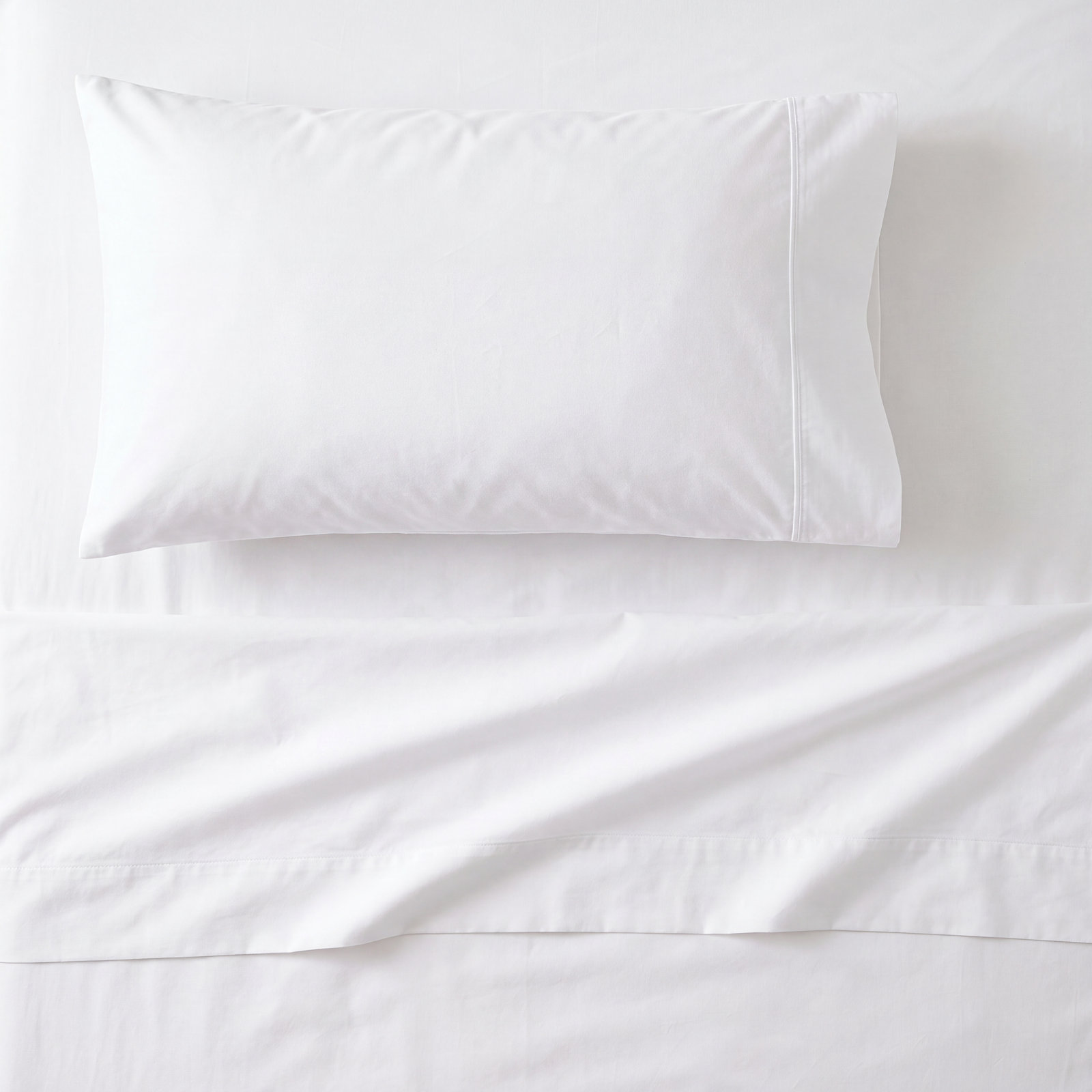Hayward Egyptian-Quality Cotton Pillowcase, King - 2 King Pillowcases, White