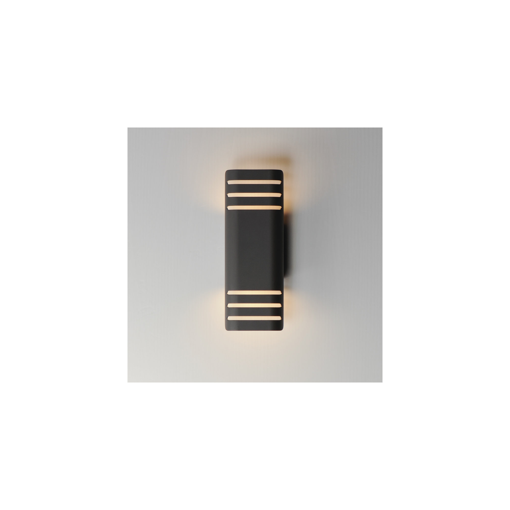 Mirha 2 Light Outdoor Aluminum LED Wall Light, 13.25" H x 5" W x 3.25" D, 8, Architectural Bronze