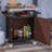 Outdoor Grill Cart With Stainless Steel Tabletop, Storage, Patio Kitchen Island With Wheels, Hooks