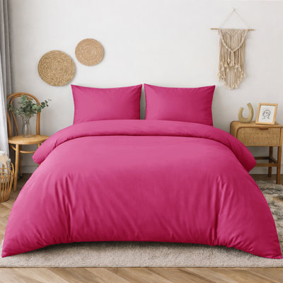 Microfiber Solid Colour Duvet Cover Set
