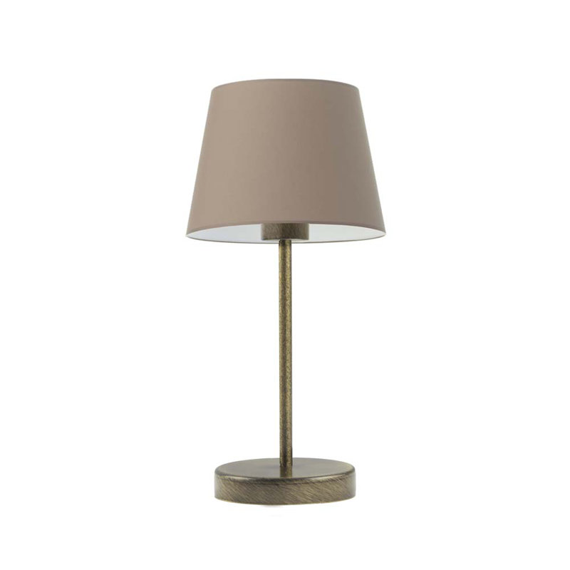Arsens Metal Table Lamp, Beige, Antique (Old) Gold