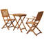 Julissa 2 - Person Wood Patio Dining Set with Round Table-65154771