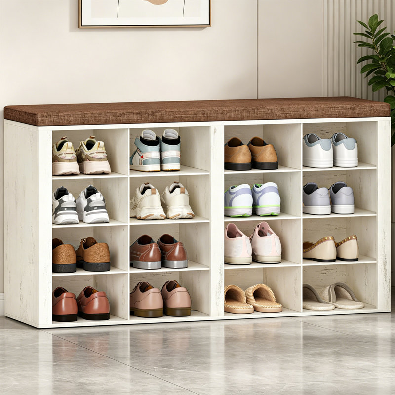 16 Pair Shoe Storage Bench