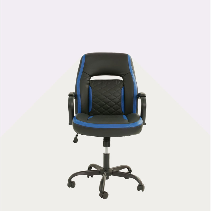 Chaise de bureau en similicuir, Noir