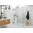 Illume 52 in. x 34 in. x 78 in. 90-degree Fully Frameless Wall Hinged Glass Shower Enclosure-90628547