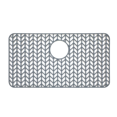 26" x 14" Silicone Bottom Sink Grid Kitchen Sink Silicone Mat Heat Resistant with Drain Hole