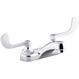 Triton Bowe 1.0 GPM Centerset Bathroom Sink Faucet with Laminar Flow and Wristblade Handles, Drain Not Included