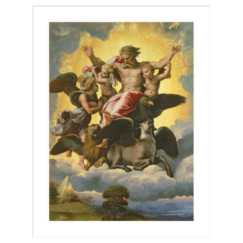 «Vision of Ezekiel» par Raphael, impression giclée sur cadre, H 41,5 po x l 32,19 po