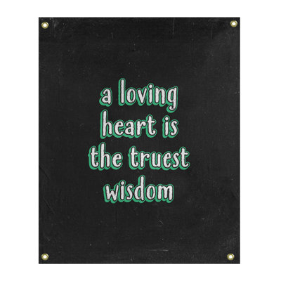 Tapisserie en polyester avec citation en polyester