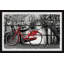 Red Bicycle On The Bridge - Single Picture Frame Print-67716819