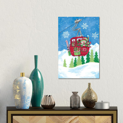 X-Mas 25 Ski Lift - Wall Art Print - Wrapped Canvas