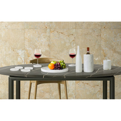 Ensemble d'accessoires de salle à manger en marbre, pierre, ensemble de 10 pièces, marbre véritable, marbre véritable