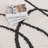 Rectangle Danicka Abstract Machine Woven Polyester Area Rug in White/Black-1422915307