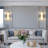 20" Dimmable Wall Mounted Sconce with Alabaster Shade (Set of 2)-1704035593