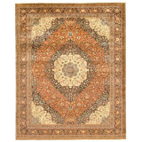 High-Quality Hand-Knotted Red And Blue Area Rug