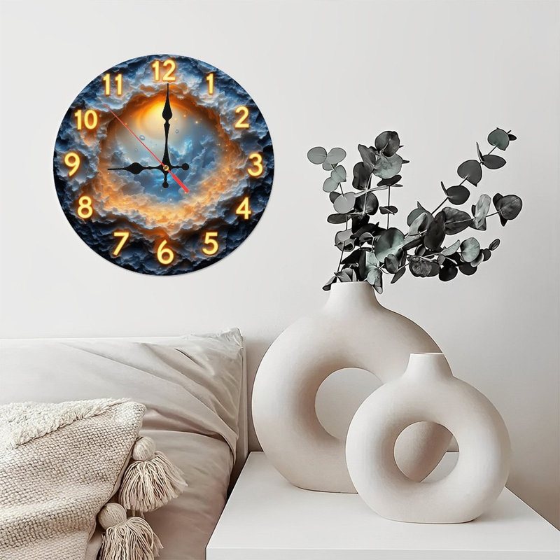 Horloge abstraite fantaisie grotte océan