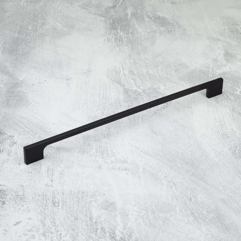 Slim Squared D-Bar Handles in Multiple Finish Variations, 288mm, Satin Black