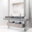 Lavabo de salle de bain vasque rectangulaire en béton avec robinet H 12 po Coca L 19 po x l 15 po x H 5 po Coca