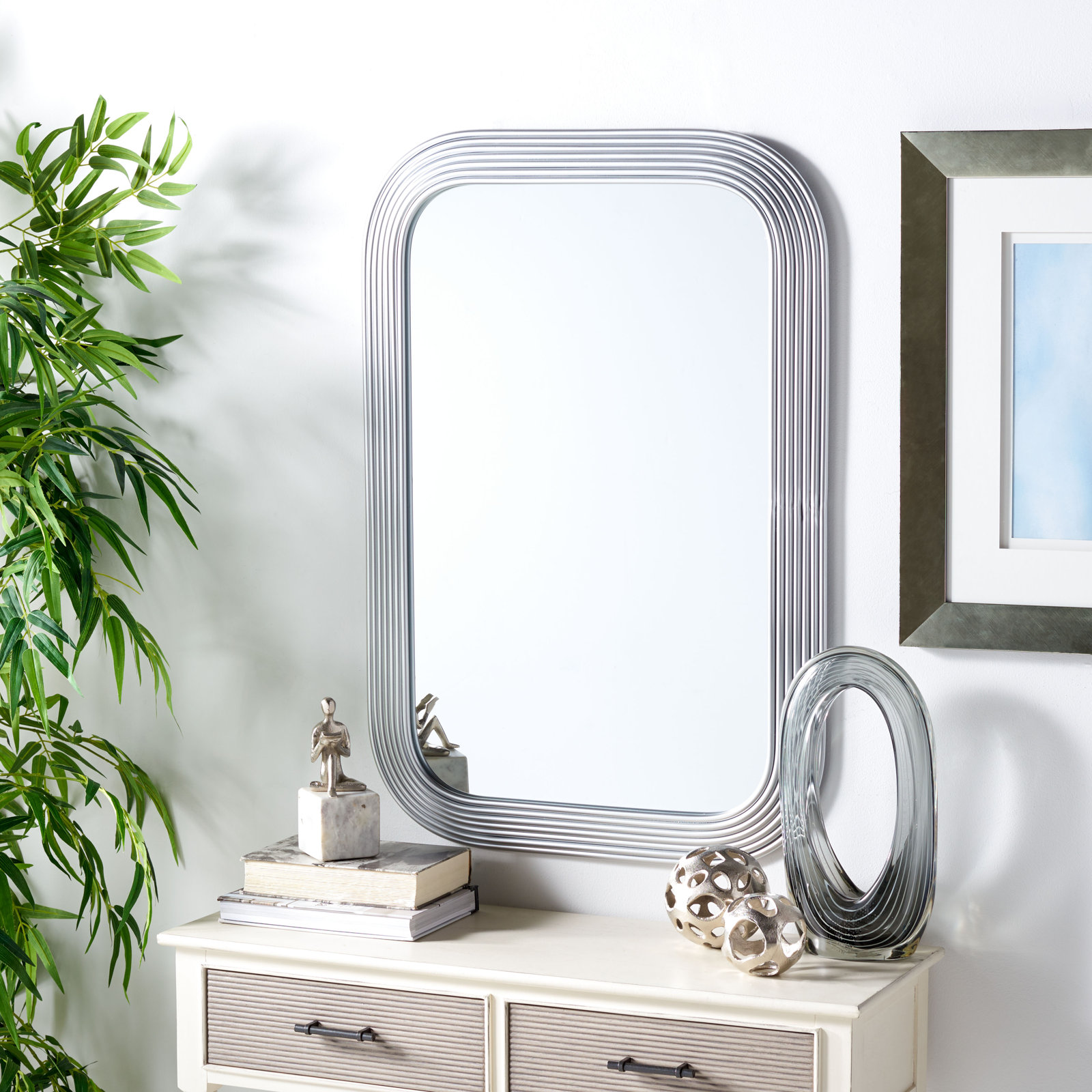 Elowen 24" Accent Mirror, Silver