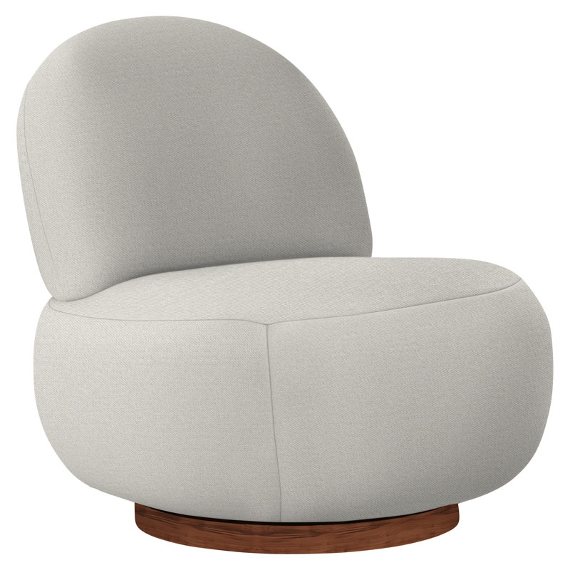 Lulu 29'' Wide Swivel Side Chair, White 5555-000, Tobacco Distressed