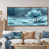 Toile avec cadre flottant brun