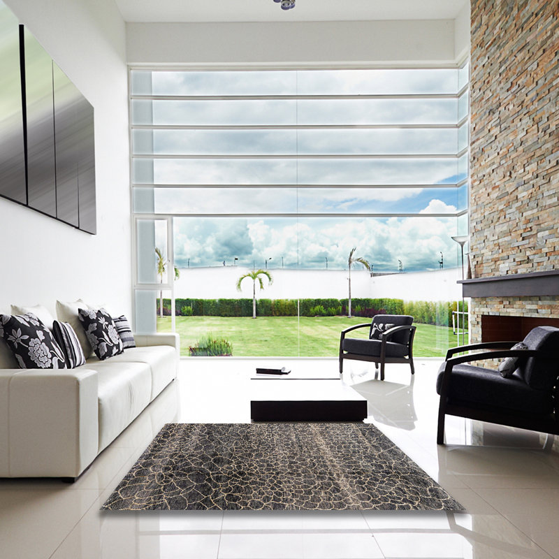 Abstract Indoor Rug, Square 8'