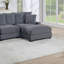 Repose-pieds rembourré en velours côtelé 1Pc