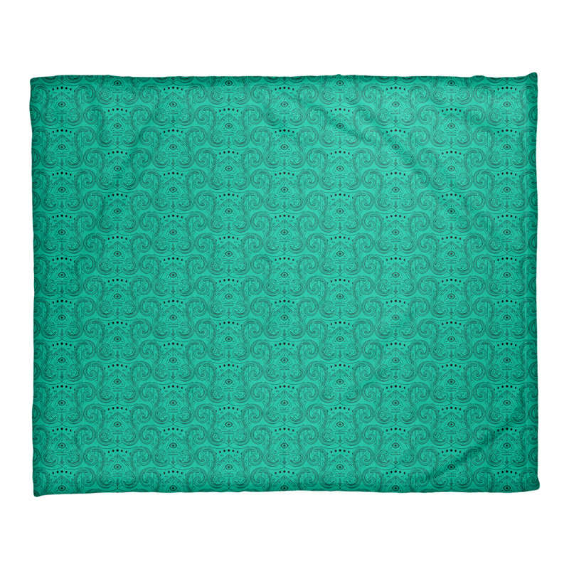 Couverture pour le troisième œil Katelyn Elizabeth, l 52,5 po x L 62,5 po, Vert jade