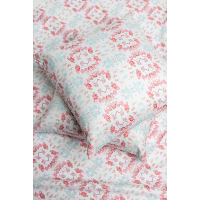 The Fields Strawberry Square Pillow Cover & Insert, 22"H x 22"W