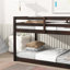 Lit superposé simple au-dessus d'un lit simple en bois massif avec échelle, lattes renforcées et finition espresso pour une stabilité et une efficacité maximales-691208945