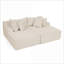 Canapés | Canapé paresseux 2 places en velours moderne, aucun assemblage requis, pour la chambre du salon | Beige | Mousse