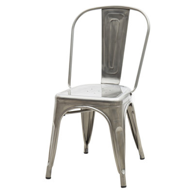 Bourdeau 43 cm H Slat Back Stackable Dining Chair