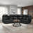 Dael PU Manual Recliner Sofa Home Theater Seating with Cup Holder and Hide-Away Storage-2065680246