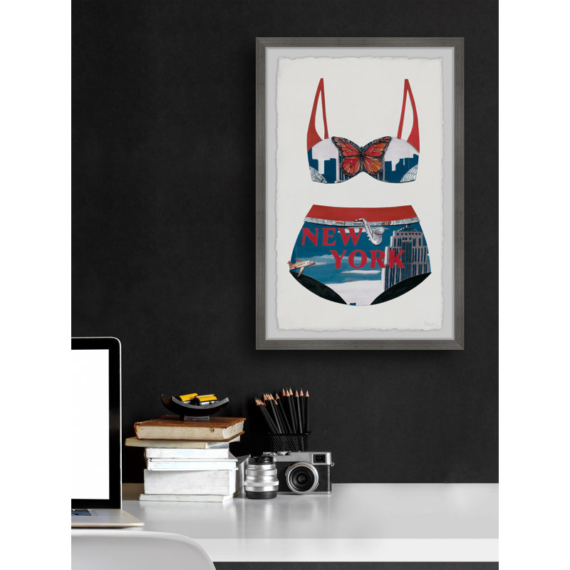 City Bikini - impression encadrée, H 18 po x l 12 po x 1,5 po